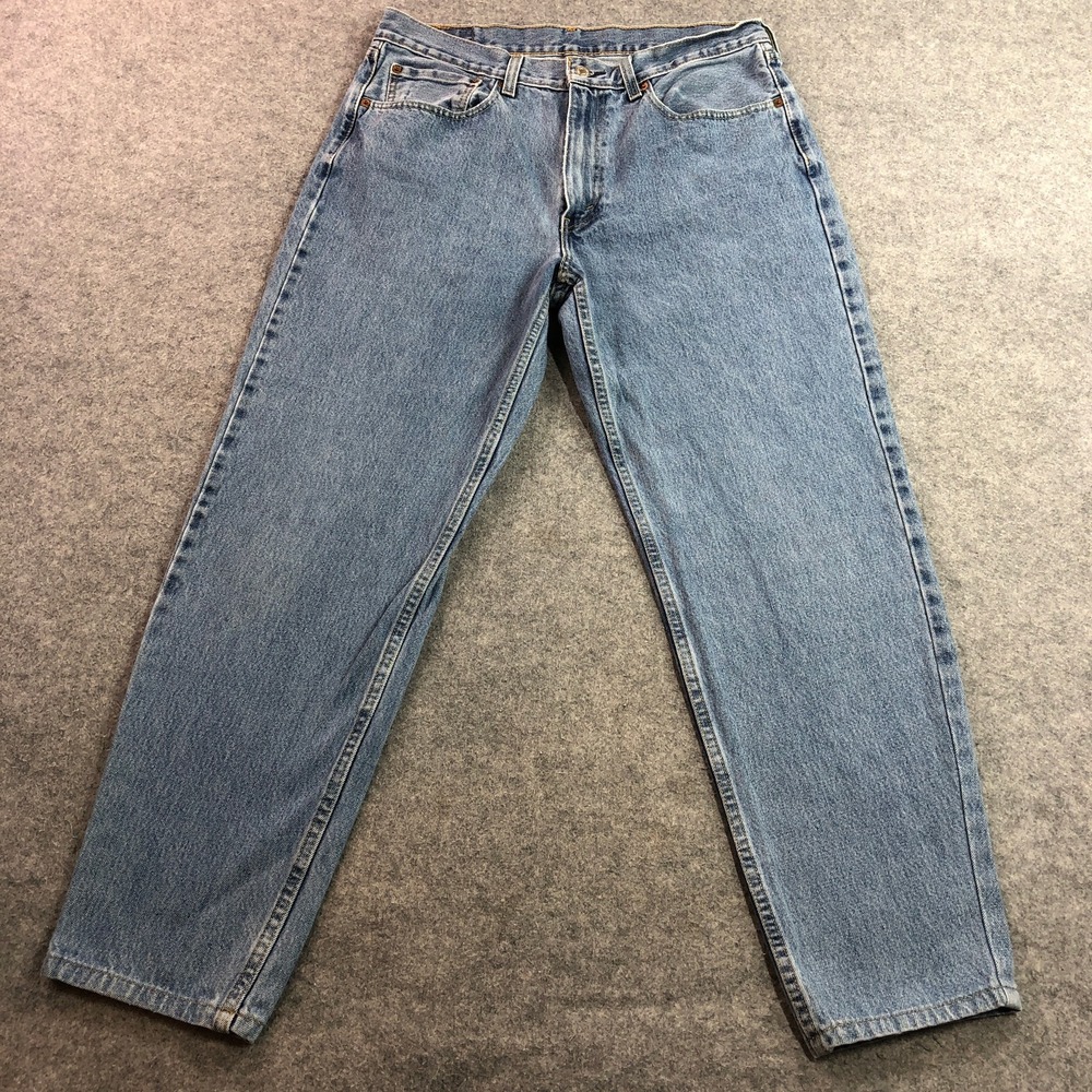 Levi's Mens 550 Relaxed Fit Jeans 35x32 (Fits 35x30) Blue Tapered Leg Med Wash